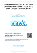 Exam (elaborations) FCCA 274C South University - FCCA 274 C / FCCA 274 C Exam LATEST AND GRADED A+