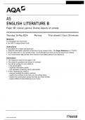 AQA AS ENGLISH LITERATURE B 7716/1B Paper 1B Literary genres: Drama: Aspects of comedy Questions Paper May 2024 