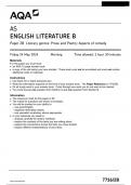 AQA AS ENGLISH LITERATURE B 7716/2B Paper 2B Literary genres: Prose and Poetry: Aspects of comedy Questions Paper  May 2024 