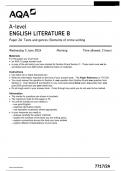 AQA A-level ENGLISH LITERATURE B 7717/2A Paper 2A Texts and genres: Elements of crime writing Questions Paper 2024