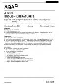 AQA A-level ENGLISH LITERATURE B 7717/2B Paper 2B Texts and genres: Elements of political and social protest writing Questions Paper 2024