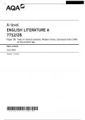 AQA A-level ENGLISH LITERATURE A 7712/2B Paper 2B Texts in shared contexts: Modern times: Literature from 1945 to the present day MS June 2024 Version: 1.0 Final