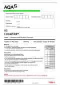 AQA AS CHEMISTRY Paper 1 Inorganic and Physical Chemistry QP MAY 2024