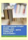 CG COXSWAIN STUDY GUIDE | 211 QUESTIONS | WITH COMPLETE SOLUTIONS!!