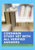 COXSWAIN STUDY SET WITH ALL VERIFIED ANSWERS SCORED A+