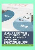 LEVEL 2 COXSWAIN STUDY GUIDE (LITTLE CREEK, VA LEVEL 2 SMALL BOAT COXSWAIN SCHOOL) ALREADY GRADED A+