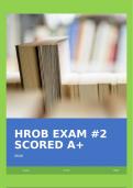 HROB EXAM #2 SCORED A+