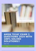 AMSN 7016C EXAM 3 QUESTIONS 2024 WITH 100% SOLVED SOLUTIONS!!