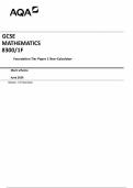 AQA  GCSE  MATHEMATICS   8300/1F    Foundation Tier Paper 1 Non-Calculator  Mark scheme  June 2024  Version: 1.0 Final 