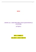 CRITICAL CARE HESI PRACTICE QUESTIONS & ANSWERS 43 Q&A, HESI Fundamentals 2020 Questions and Answers , FUNDAMENTAL PN HESI SPECIALTY V1 ,V2 , HESI EXIT COMPREHENSIVE REVIEW A AND B QUESTIONS & ANSWERS,  RN FUNDAMENTALS QUESTIONS & ANSWERS,LEADERSHIPMANAGE