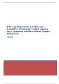 PSY-102 Paper Sex, Gender, and Sexuality: Psychology Latest Update with complete solution; Grand Canyon University