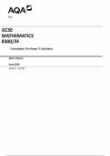 AQA GCSE MATHEMATICS   8300/3F Foundation Tier Paper 3 Calculator Mark scheme  June 2024 Version: 1.0 Final 