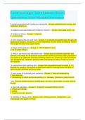 Food Manager Certification Exam Questions With Verified Answers  2 bacteria associated with foodborne intoxication - Answer-staphylococcus aureus and clostridium botulinum.  /.2 bacteria most associated with foodborne infection - Answer-salmonella and E. 