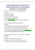 A&P Straighterline Final Exam | Practice Questions and Answers Graded A+ |Latest 2024