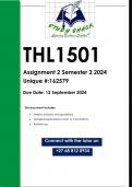 THL1501 Assignment 2 (QUALITY ANSWERS) Semester 2 2024