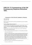 CWV-101 T3 Consequences of the Fall Contemporary Response Worksheet 100%