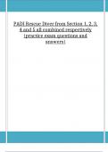 PADI Rescue Diver from Section 1, 2, 3, 4 and 5 all combined respectively (practice exam questions and answers)