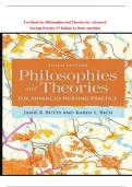 Test Bank for Philosophies and Theories for Advanced Nursing Practice 3 rd Edition by Butts and Rich FULL PDF