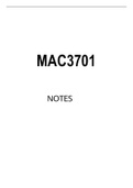 MAC3701 Summarised Study Notes