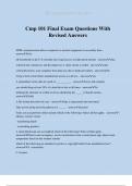 Cmp 101 Final Exam Questions With Revised Answers