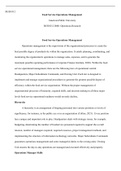 Week  2  Assignment.docx (3)  BUSN312  Food Service Operations Management  American Public University BUSN312 D001 Operations Research   Food Service Operations Management  Operations management is the supervision of the organizational processes to create