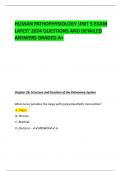 HUMAN PATHOPHYSIOLOGY UNIT 5 EXAM LATEST 2024 QUESTIONS AND DETAILED ANSWERS GRADED A+