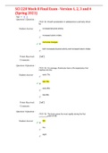 SCI 228 Week 8 Final Exam - Version 1, 2, 3 and 4 (Spring 2021) Questions and Answer Solutions | 100% Verified GRADE