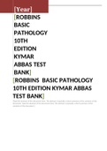 Robbins Basic Pathology 10th Edition Kymar Abbas Test Bank