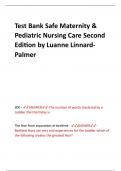 Test Bank Safe Maternity & Pediatric Nursing Care Second Edition by Luanne LinnardPalmer