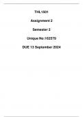 THL1501 Assignment 2 Due 13 September 2024 (Detailed Answers)