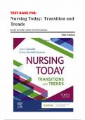 TEST BANK FOR NURSING TODAY TRANSITION AND TRENDS 10TH EDITION by JoAnn Zerwekh, Ashley Zerwekh Garneau