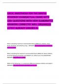 LOCAL ANESTHESIA FOR THE DENTAL HYGIENIST EXAM(ACTUAL EXAM) WITH 120+ QUESTIONS WITH VERY ELABORATED ANSWERS CORRECTRY WELL ORGANIZED LATEST ALREADY GRADED A+ 