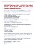 BICSI RTPM Exam 2024 | BICSI RTPM Actual  Exam Latest Update 2024 Questions and  Correct Answers Rated A+ 