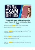 NR 546 Final Exam: Week 7 Reproductive Exam/ chapter 18, 20, 21, 22, 26/ Q&A/ 2024-2025. 