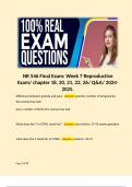 NR 546 Final Exam: Week 7 Reproductive Exam/ chapter 18, 20, 21, 22, 26/ Q&A/ 2024-2025.