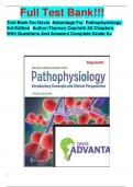 Test Bank For Davis  Advantage For  Pathophysiology 3rd Edition  Author:Theresa  Capriotti All Chapters With Questions And Answers Complete Grade A+