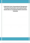 C200 DCM2 Task 2 Organizational Management (Managing Organizations and Leading People) passed task on 1st attempt Western Governors University