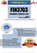 FIN3703 Assignment 2 (QUIZ) Semester 2 2024 - DUE 7 September 2024