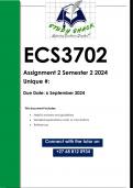 ECS3702 Assignment 2 (QUALITY ANSWERS) Semester 2 2024