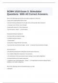  SCMH 1010 Exam 3: Stimulator Questions  With All Correct Answers.