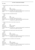 ANATOMY AND RESEARCH METHODS True / False  1.	Neurons that directly convey messages ....NR 505| CHAMBERLAIN COLLEGE OF NURSING