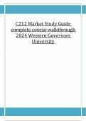 C212 Market Study Guide complete course walkthrough 2024 Western Governors University