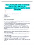 2024 ULTIMATE AWS CERTIFIED SOLUTIONS ARCHITECT ASSOCIATE SAA-C03 EXAM WITH ANSWERS 	