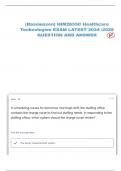 (Rasmussen) HIM2655C Healthcare Technologies Exam Question and Answer for the Most Recent Exam in 2024–2025