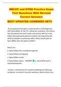 NBCOT and OTKE Practice Exam  Test Questions With Revised  Correct Answers   BEST UPDATED COMBINED SET!! 