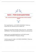 NACC PSW BUNDLED EXAMS WITH GUARANTEED ACCURATE ANSWERS |VERIFIED