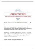 NACC PSW TEST EXAM WITH GUARANTEED ACCURATE ANSWERS |VERIFIED