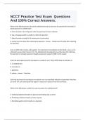  NCCT Practice Test Exam  Questions And 100% Correct Answers.