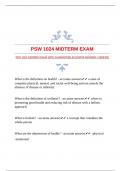 PSW 1024 MIDTERM EXAM WITH GUARANTEED ACCURATE ANSWERS |VERIFIED