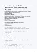 Professional School Counselor PRAXIS II Professional School Counselor PRAXIS II.